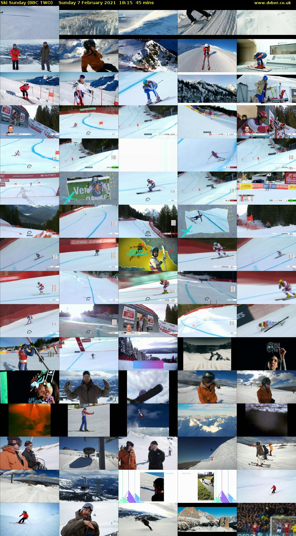 Ski Sunday (BBC TWO) Sunday 7 February 2021 18:15 - 19:00