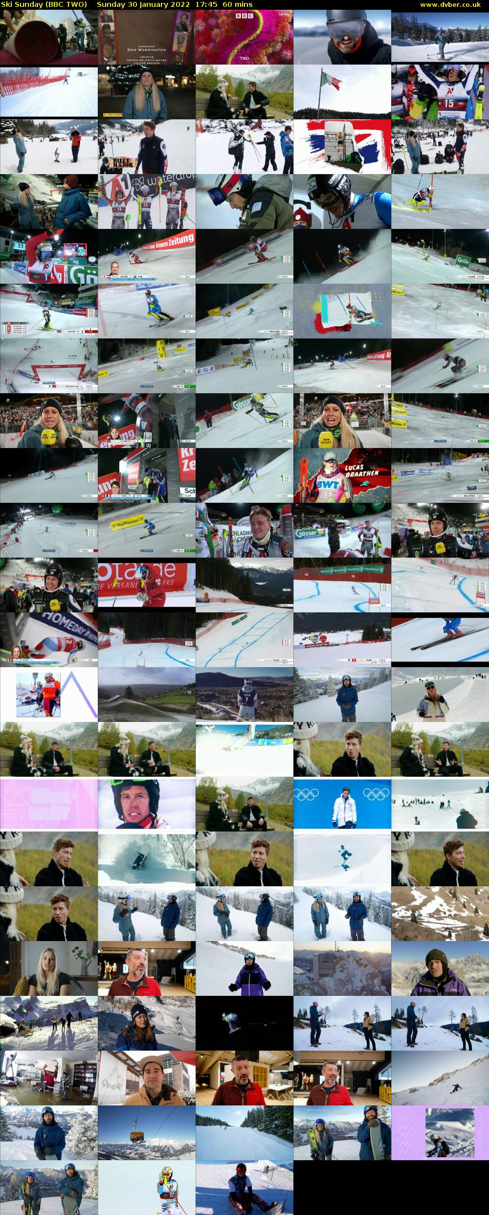 Ski Sunday (BBC TWO) Sunday 30 January 2022 17:45 - 18:45