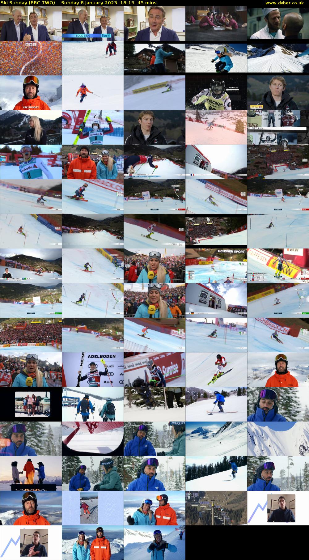 Ski Sunday (BBC TWO) Sunday 8 January 2023 18:15 - 19:00