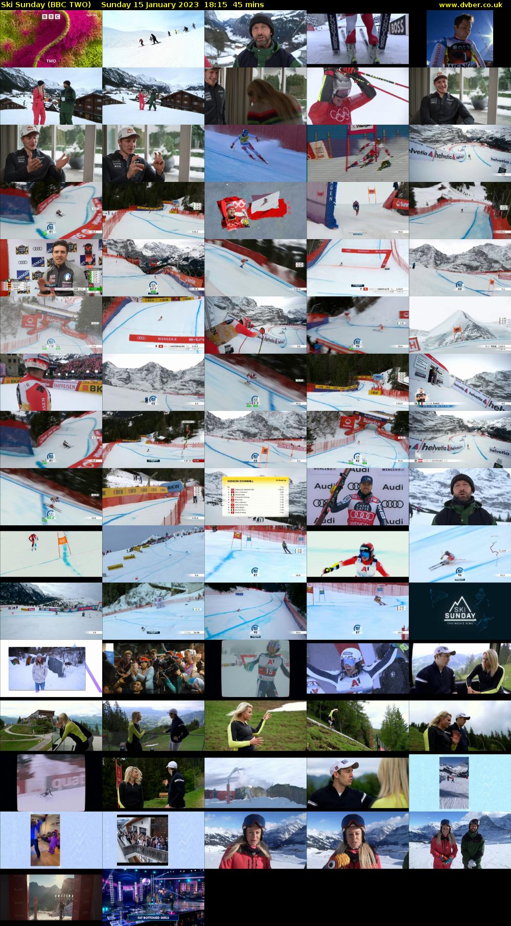 Ski Sunday (BBC TWO) Sunday 15 January 2023 18:15 - 19:00