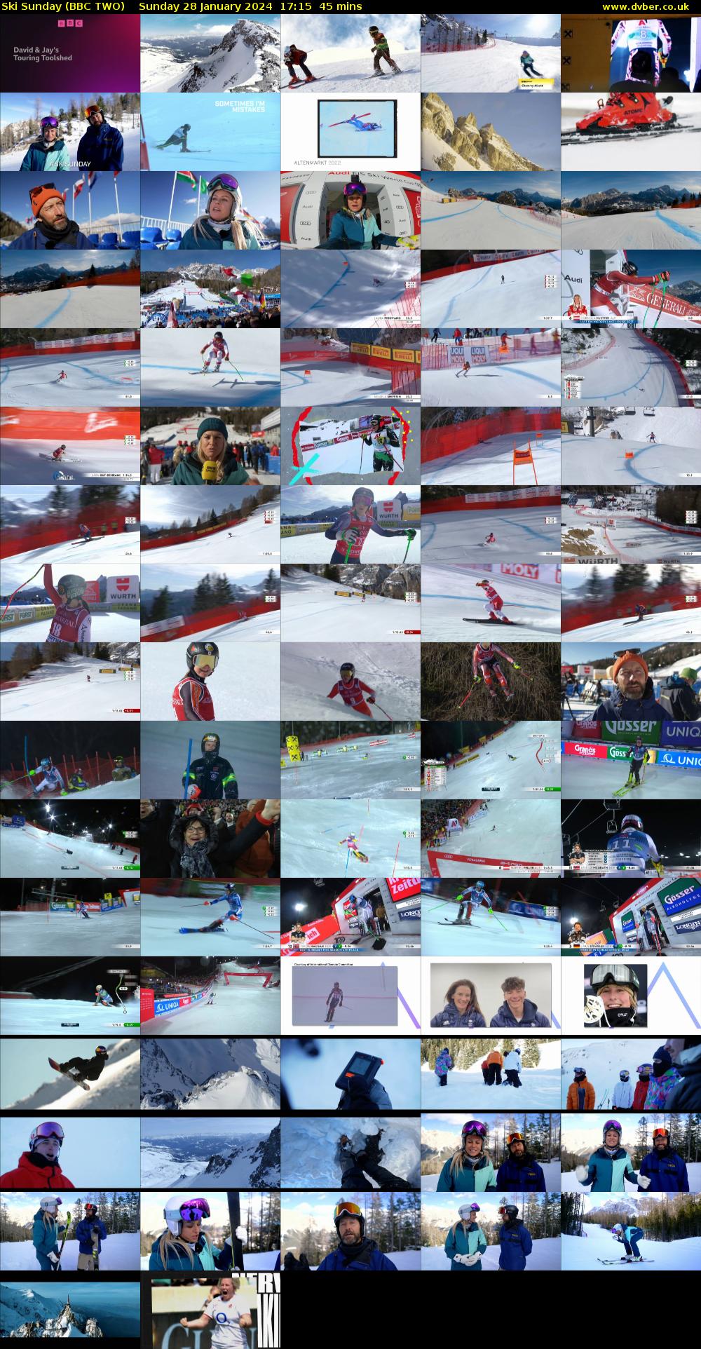 Ski Sunday (BBC TWO) Sunday 28 January 2024 17:15 - 18:00