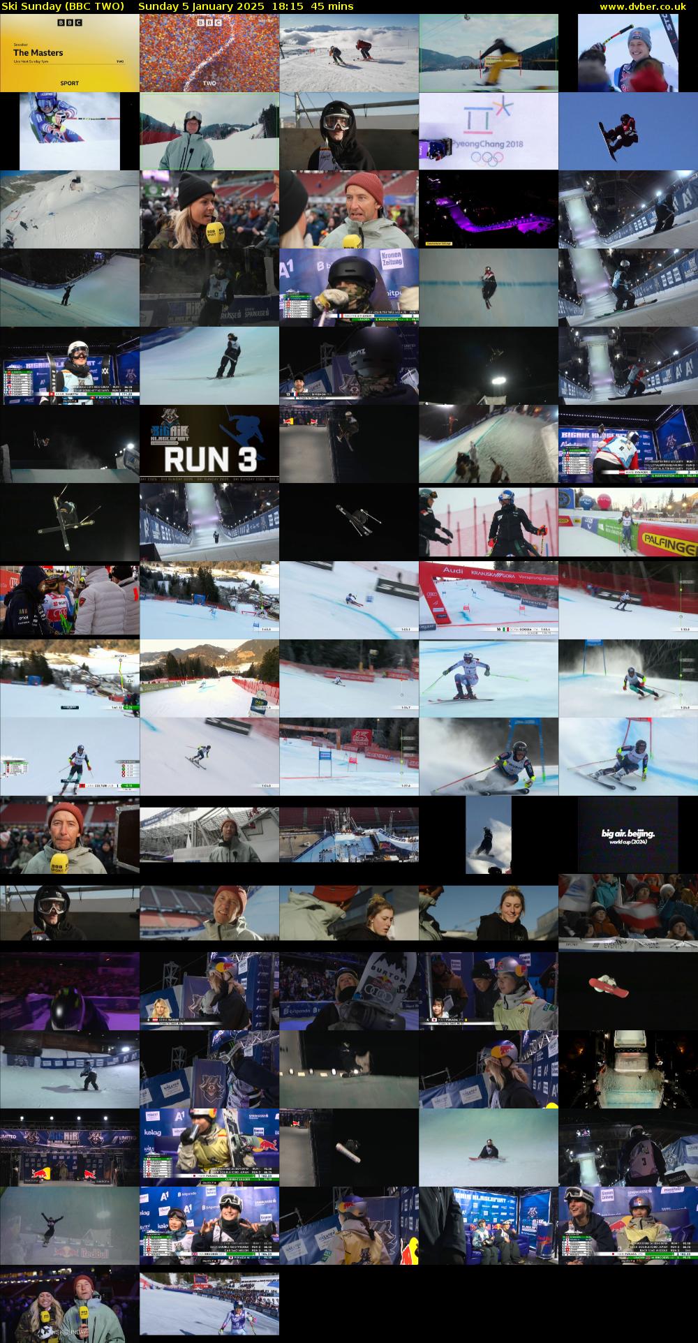 Ski Sunday (BBC TWO) Sunday 5 January 2025 18:15 - 19:00