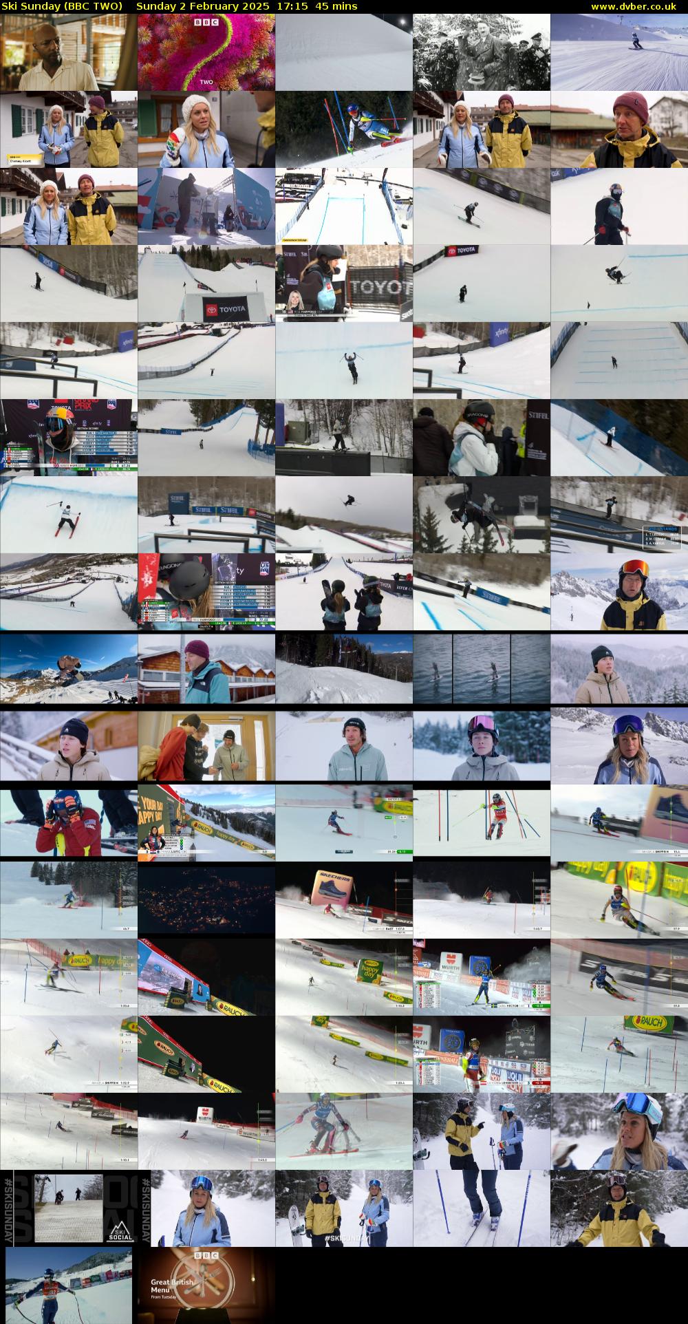 Ski Sunday (BBC TWO) Sunday 2 February 2025 17:15 - 18:00