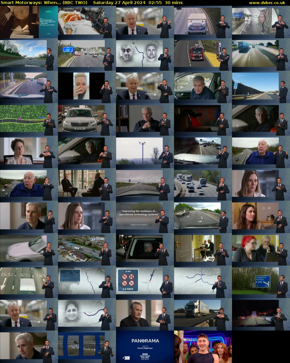 Smart Motorways: When... (BBC TWO) Saturday 27 April 2024 02:55 - 03:25