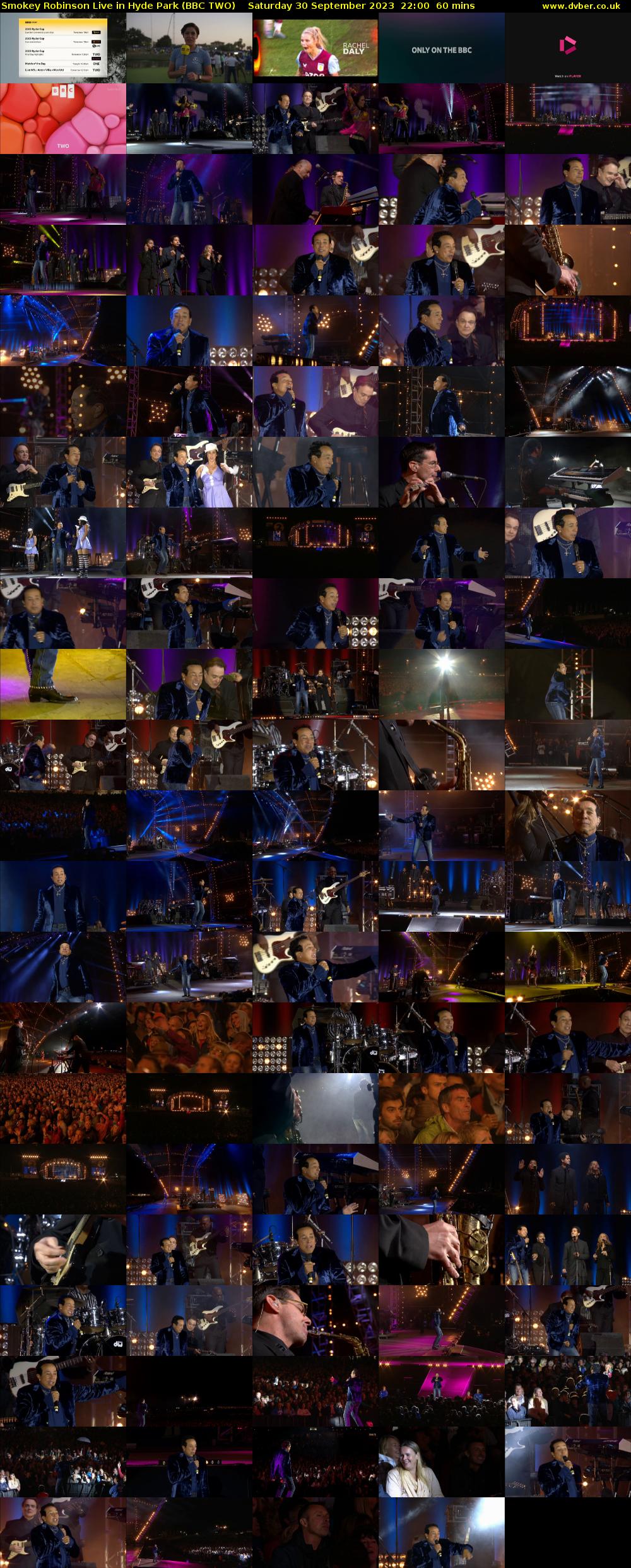 Smokey Robinson Live in Hyde Park (BBC TWO) Saturday 30 September 2023 22:00 - 23:00