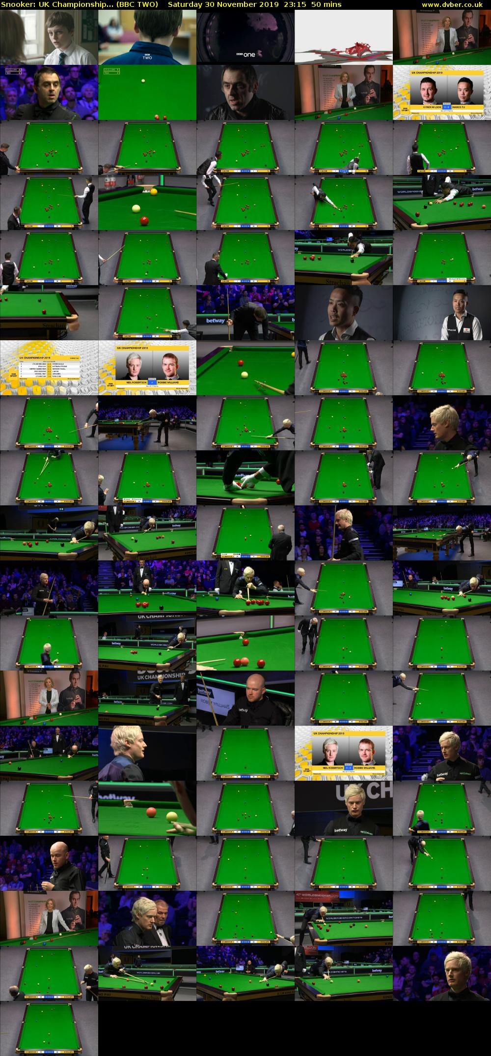 Snooker: UK Championship... (BBC TWO) Saturday 30 November 2019 23:15 - 00:05