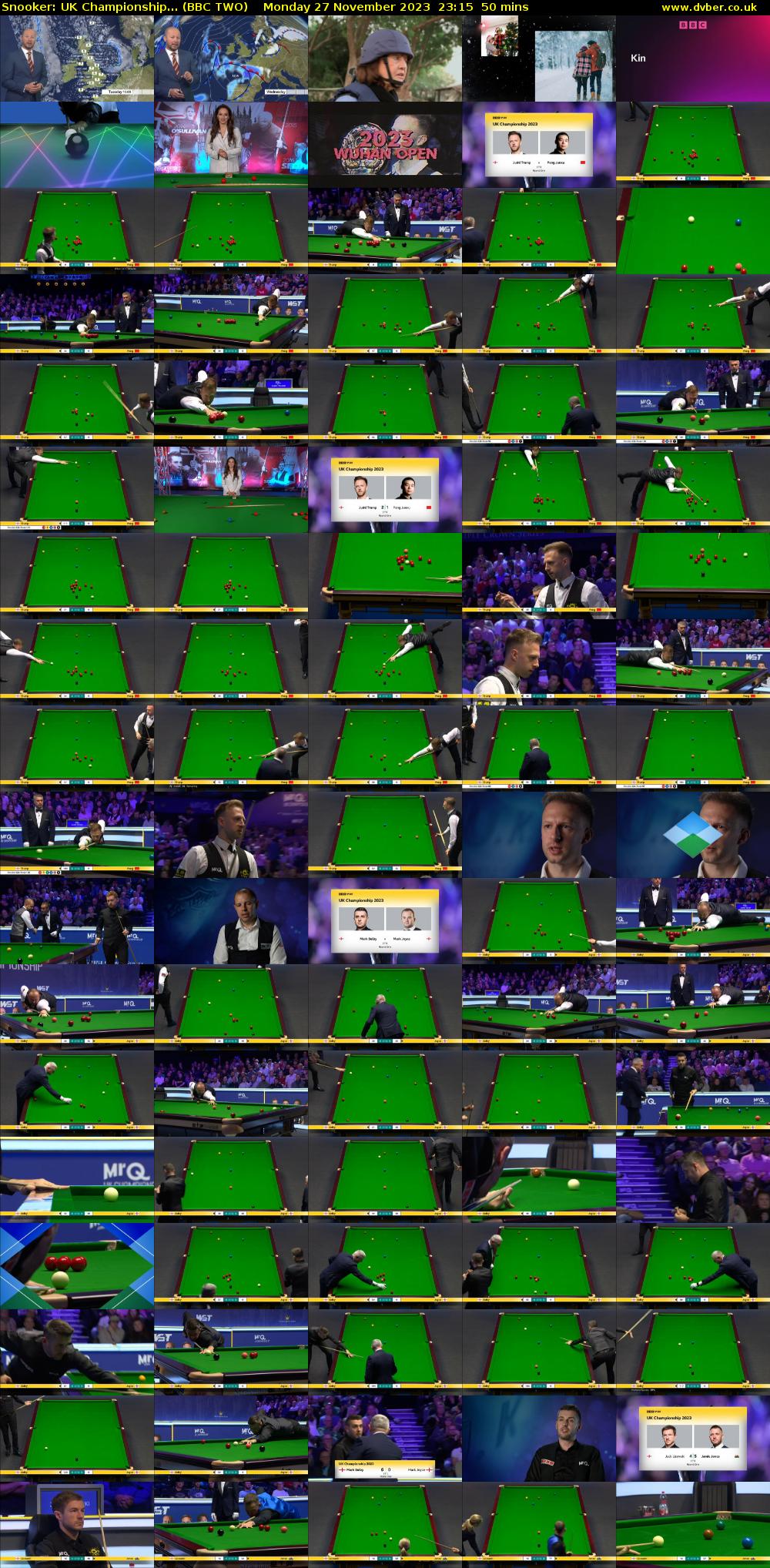 Snooker: UK Championship... (BBC TWO) Monday 27 November 2023 23:15 - 00:05