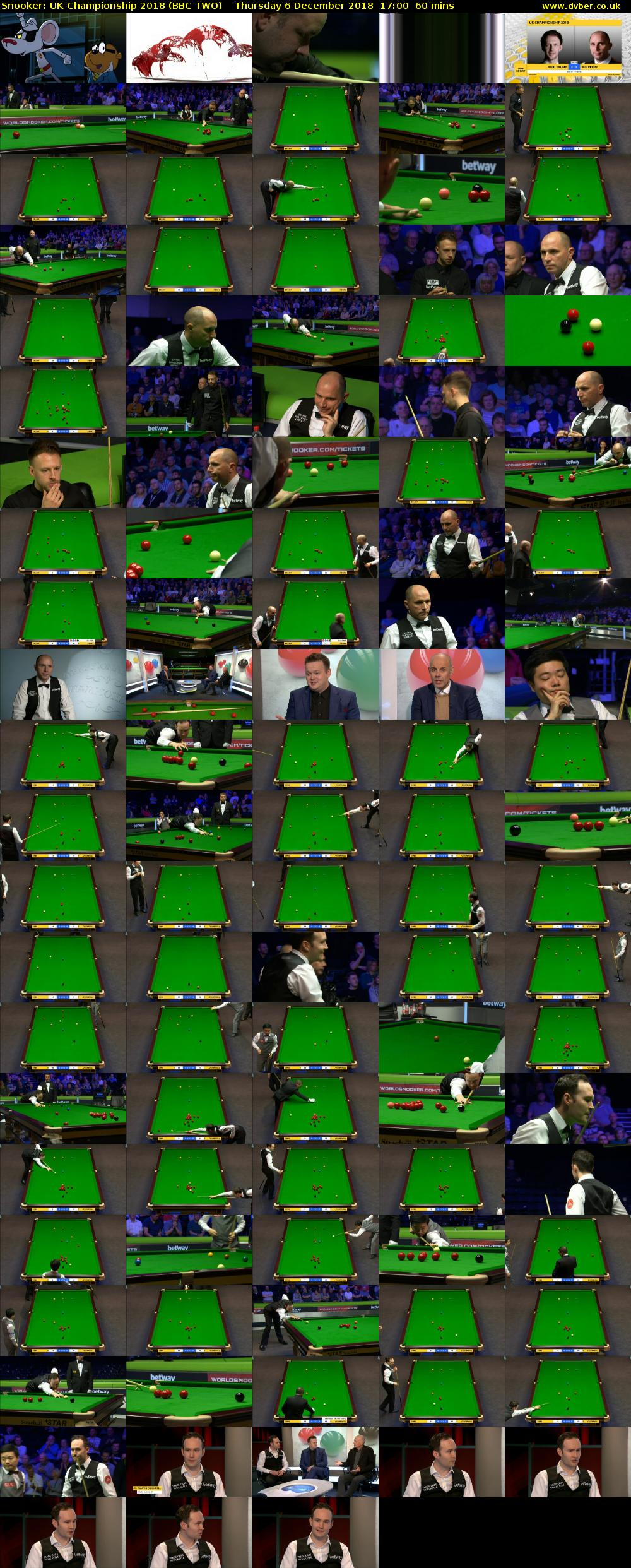 Snooker: UK Championship 2018 (BBC TWO) Thursday 6 December 2018 17:00 - 18:00