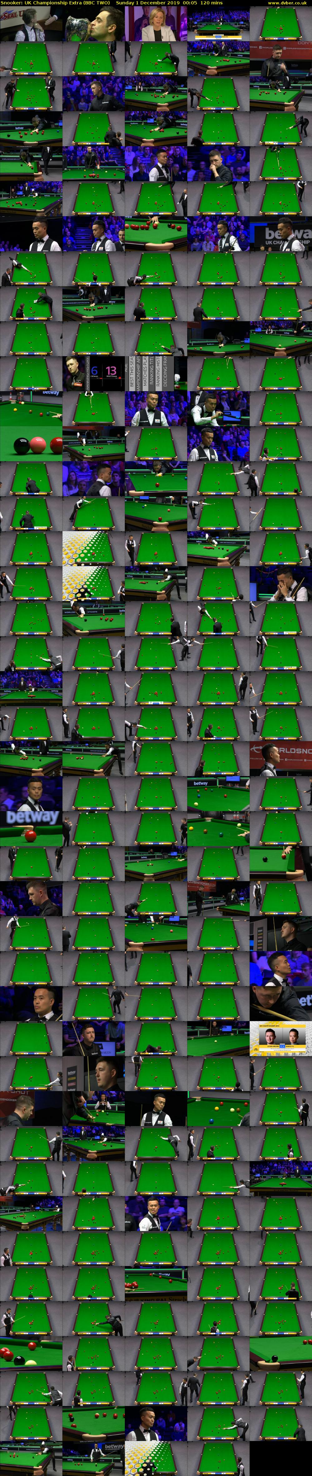 Snooker: UK Championship Extra (BBC TWO) Sunday 1 December 2019 00:05 - 02:05