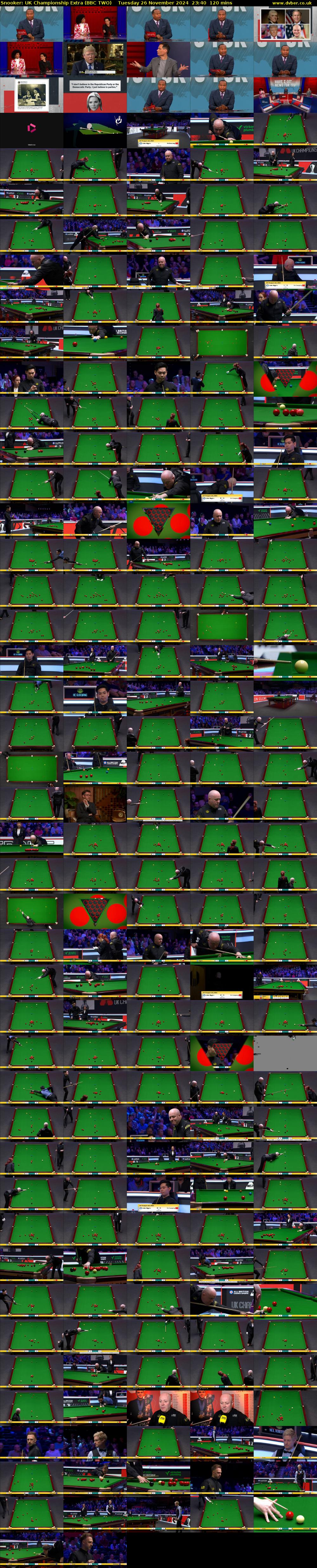 Snooker: UK Championship Extra (BBC TWO) Tuesday 26 November 2024 23:40 - 01:40