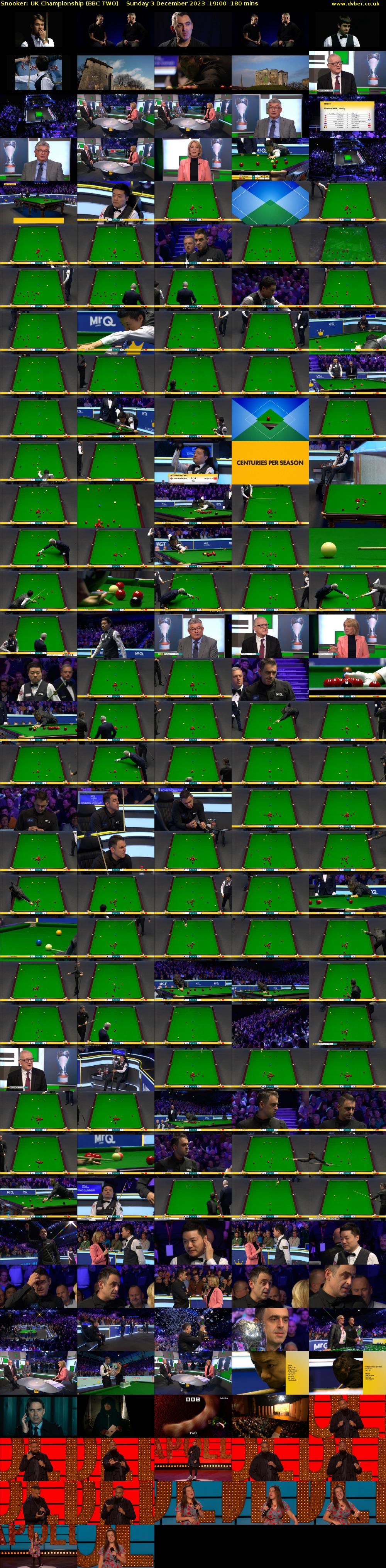 Snooker: UK Championship (BBC TWO) Sunday 3 December 2023 19:00 - 22:00