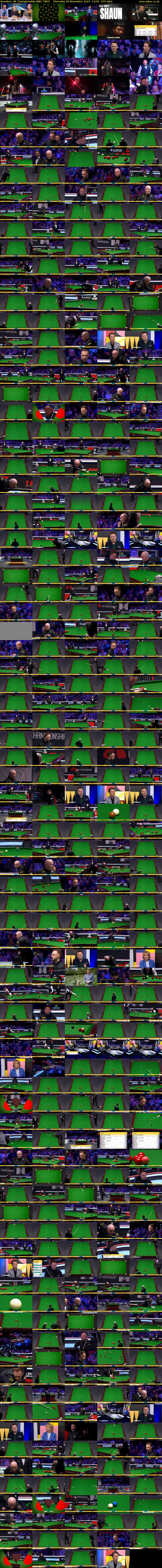 Snooker: UK Championship (BBC TWO) Thursday 28 November 2024 13:00 - 17:15
