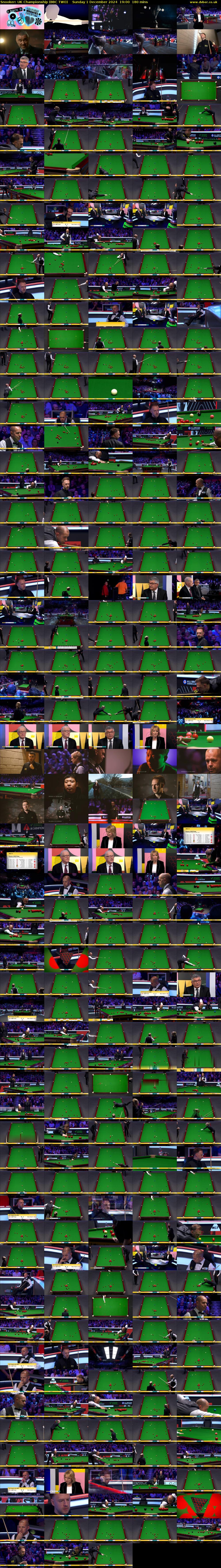Snooker: UK Championship (BBC TWO) Sunday 1 December 2024 19:00 - 22:00