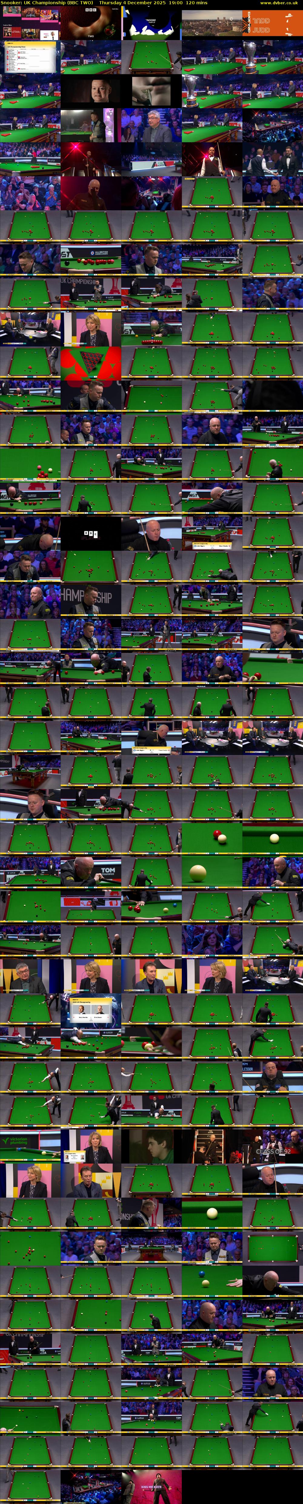 Snooker: UK Championship (BBC TWO) Thursday 4 December 2025 19:00 - 21:00