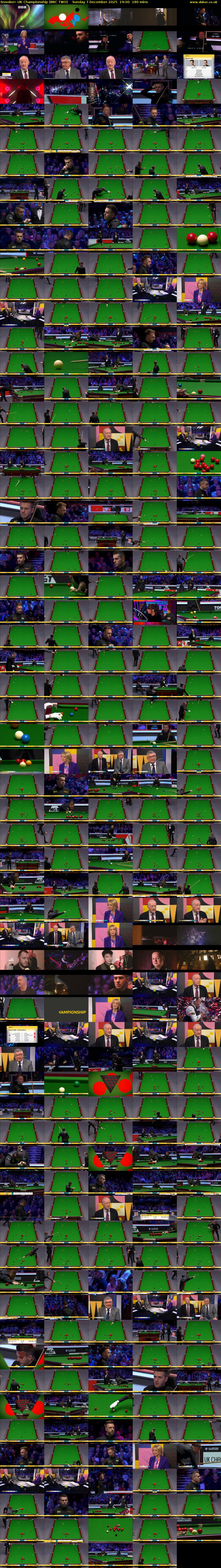 Snooker: UK Championship (BBC TWO) Sunday 7 December 2025 19:00 - 22:00