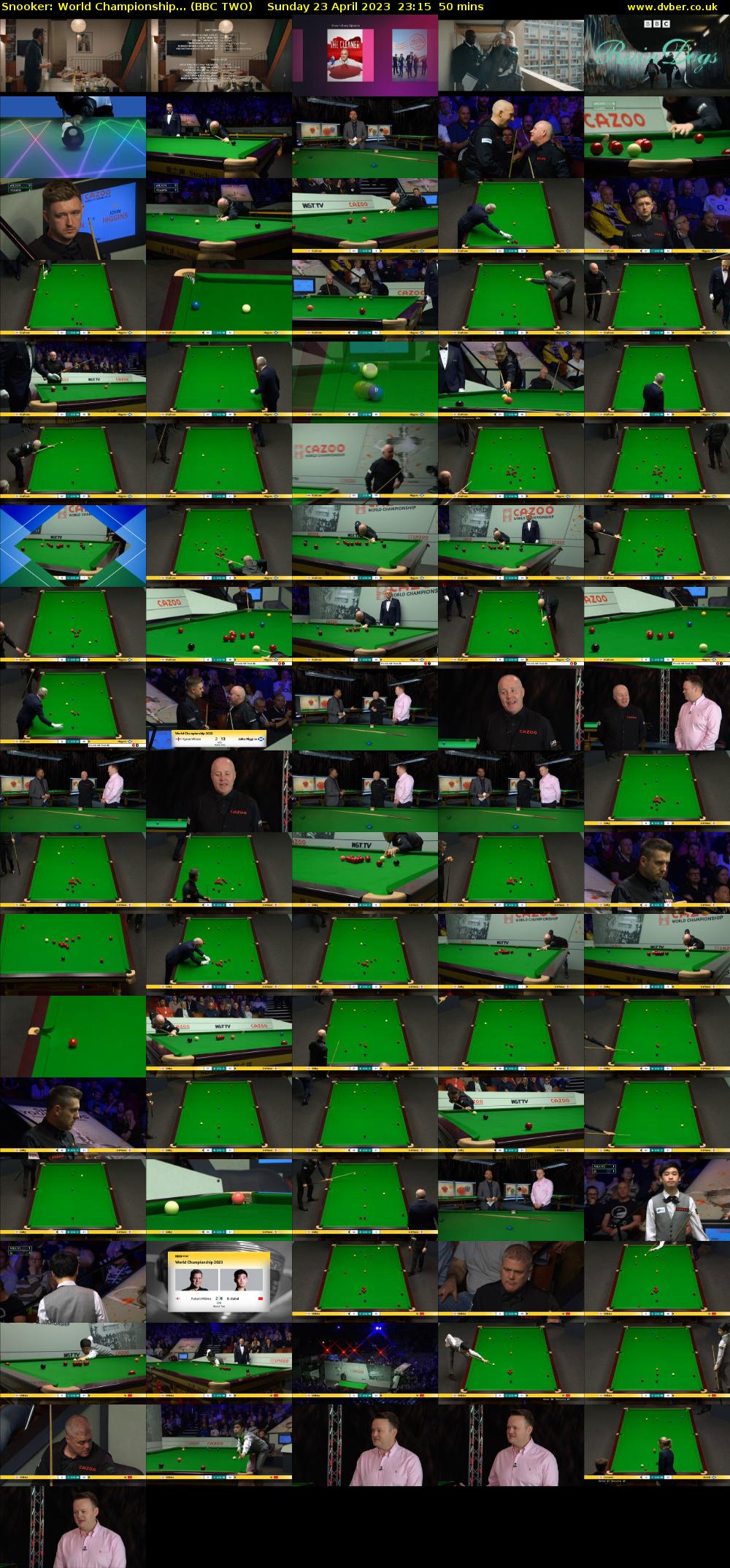 Snooker: World Championship... (BBC TWO) Sunday 23 April 2023 23:15 - 00:05