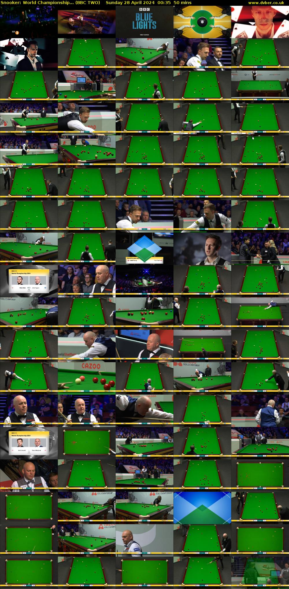 Snooker: World Championship... (BBC TWO) Sunday 28 April 2024 00:35 - 01:25