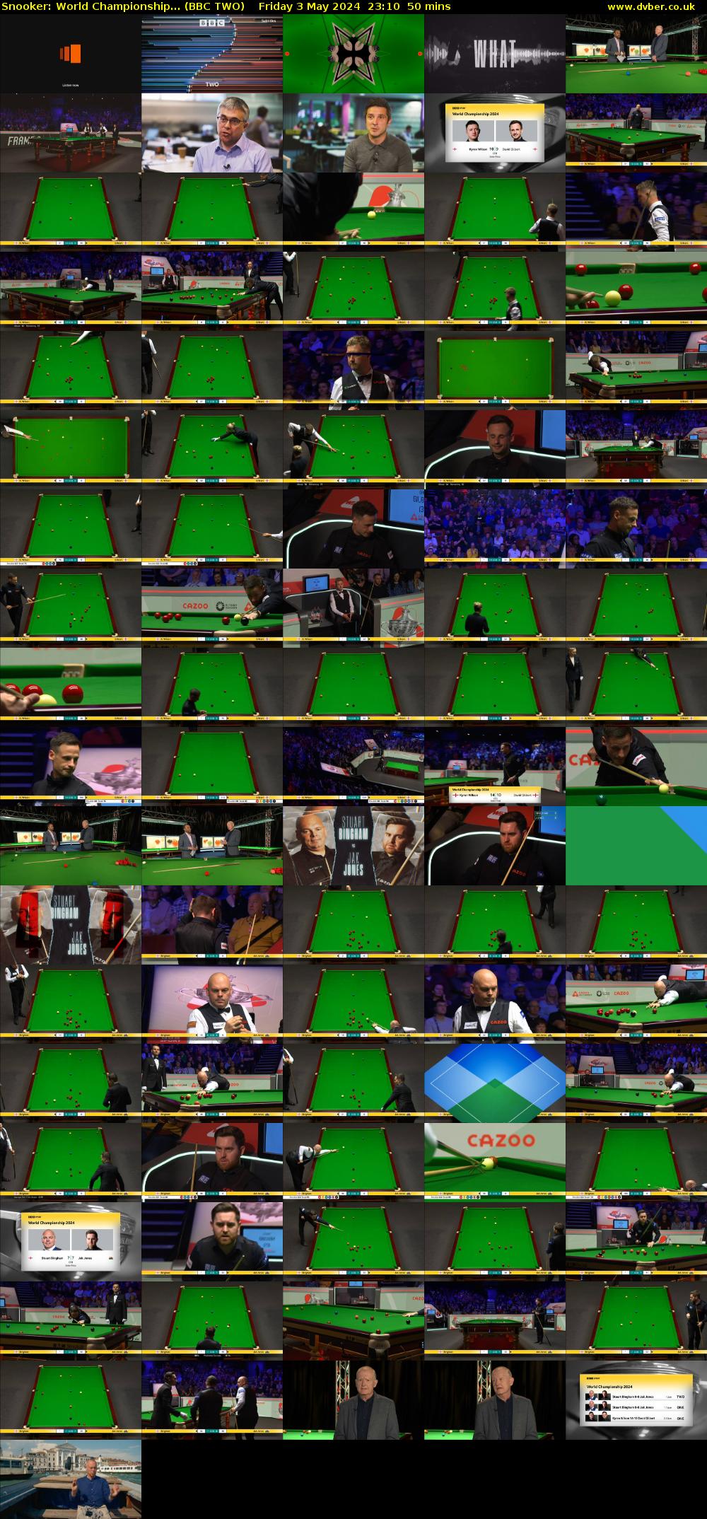 Snooker: World Championship... (BBC TWO) Friday 3 May 2024 23:10 - 00:00