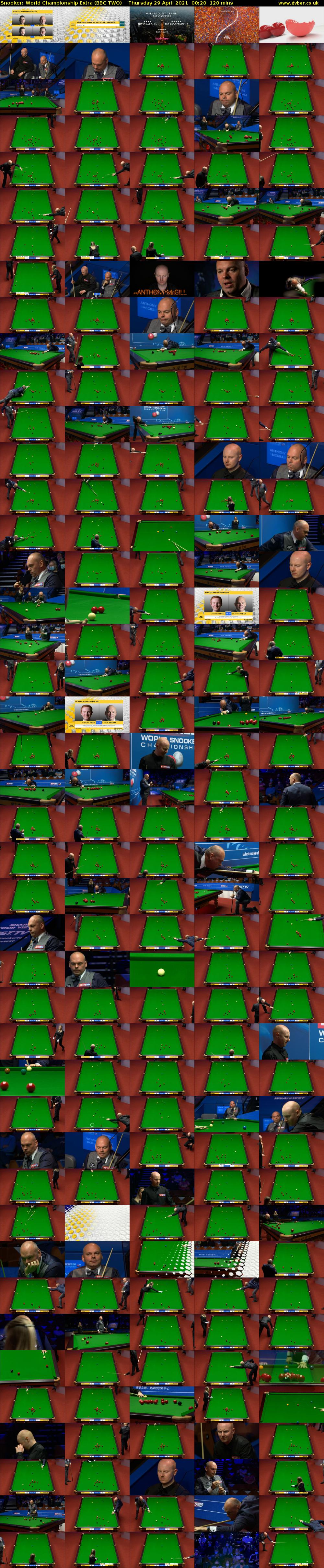 Snooker: World Championship Extra (BBC TWO) Thursday 29 April 2021 00:20 - 02:20