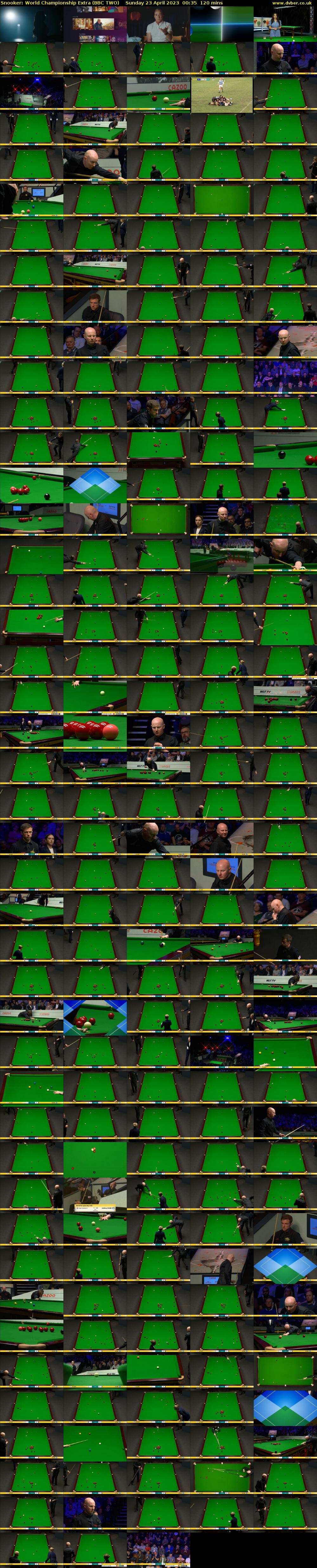 Snooker: World Championship Extra (BBC TWO) Sunday 23 April 2023 00:35 - 02:35