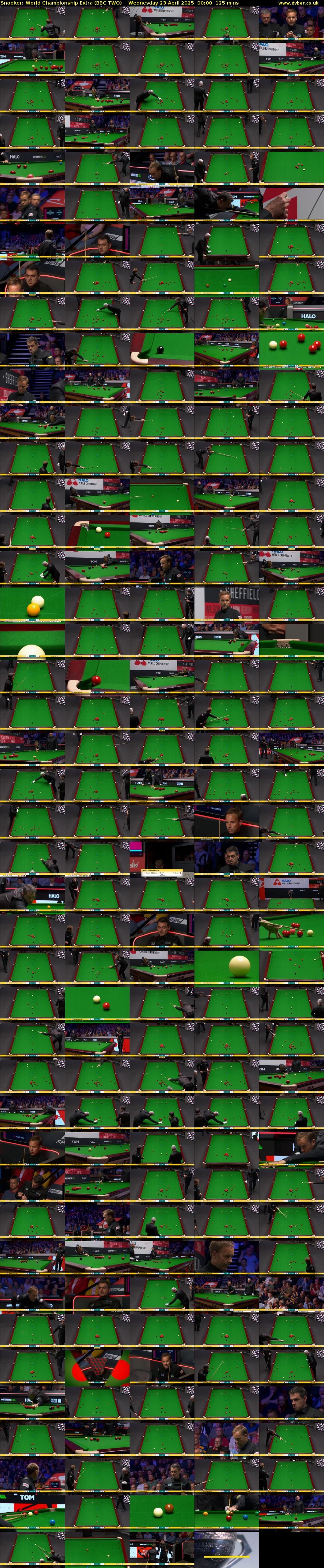 Snooker: World Championship Extra (BBC TWO) Wednesday 23 April 2025 00:00 - 02:05