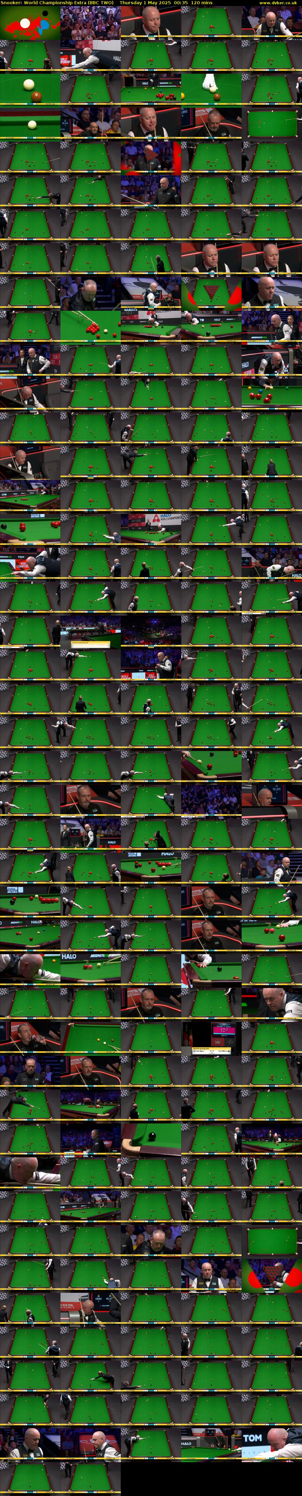 Snooker: World Championship Extra (BBC TWO) Thursday 1 May 2025 00:35 - 02:35