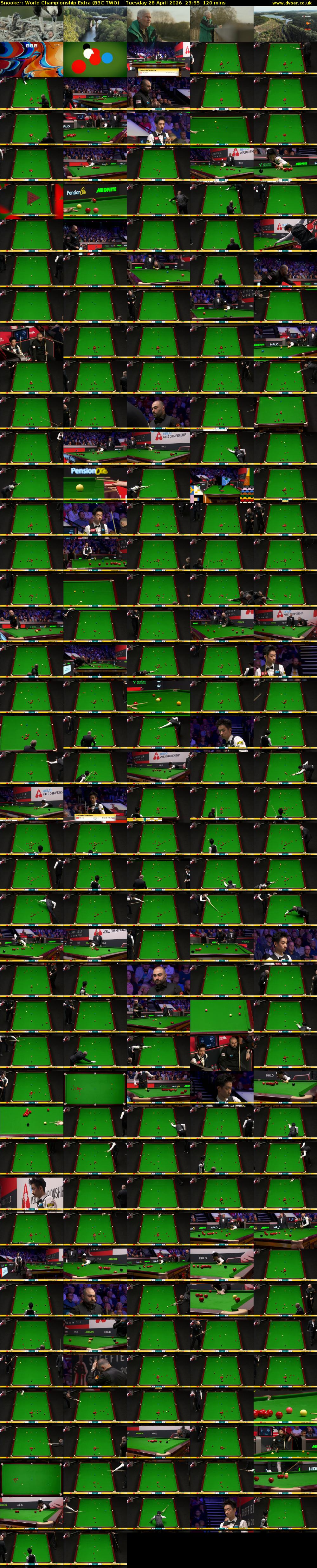 Snooker: World Championship Extra (BBC TWO) Tuesday 28 April 2026 23:55 - 01:55
