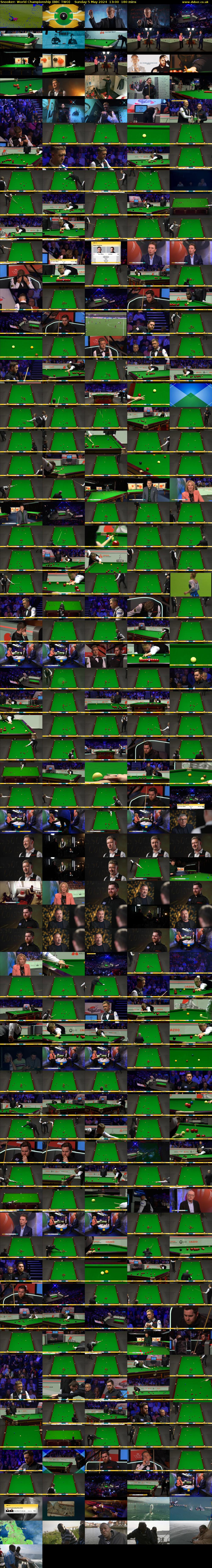 Snooker: World Championship (BBC TWO) Sunday 5 May 2024 13:00 - 16:00