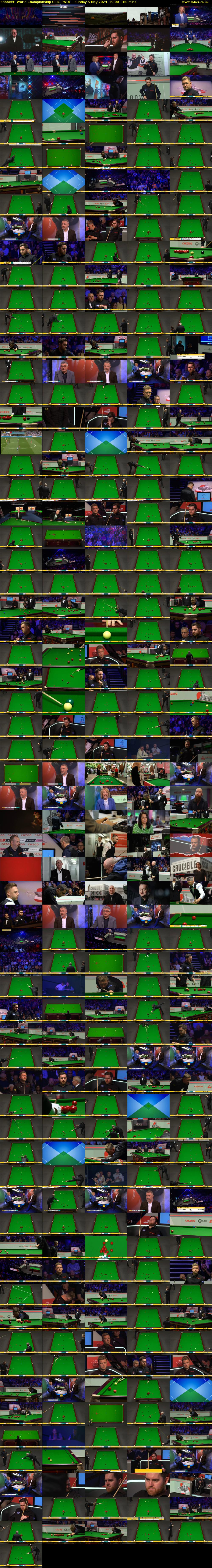 Snooker: World Championship (BBC TWO) Sunday 5 May 2024 19:00 - 22:00