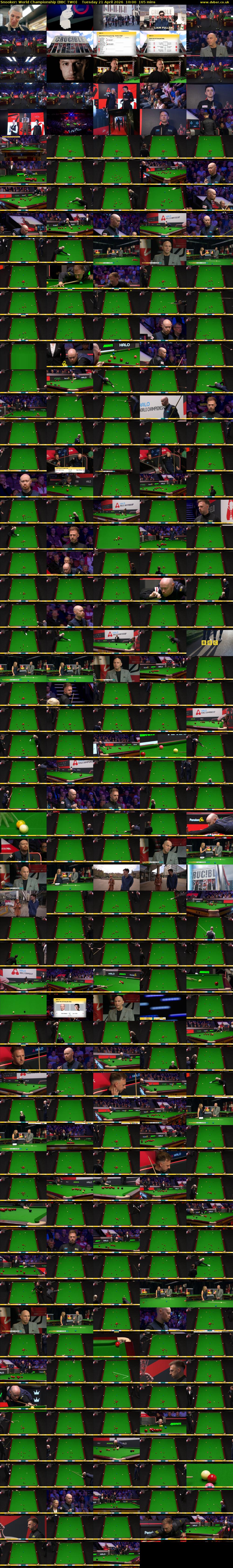 Snooker: World Championship (BBC TWO) Tuesday 21 April 2026 10:00 - 12:45