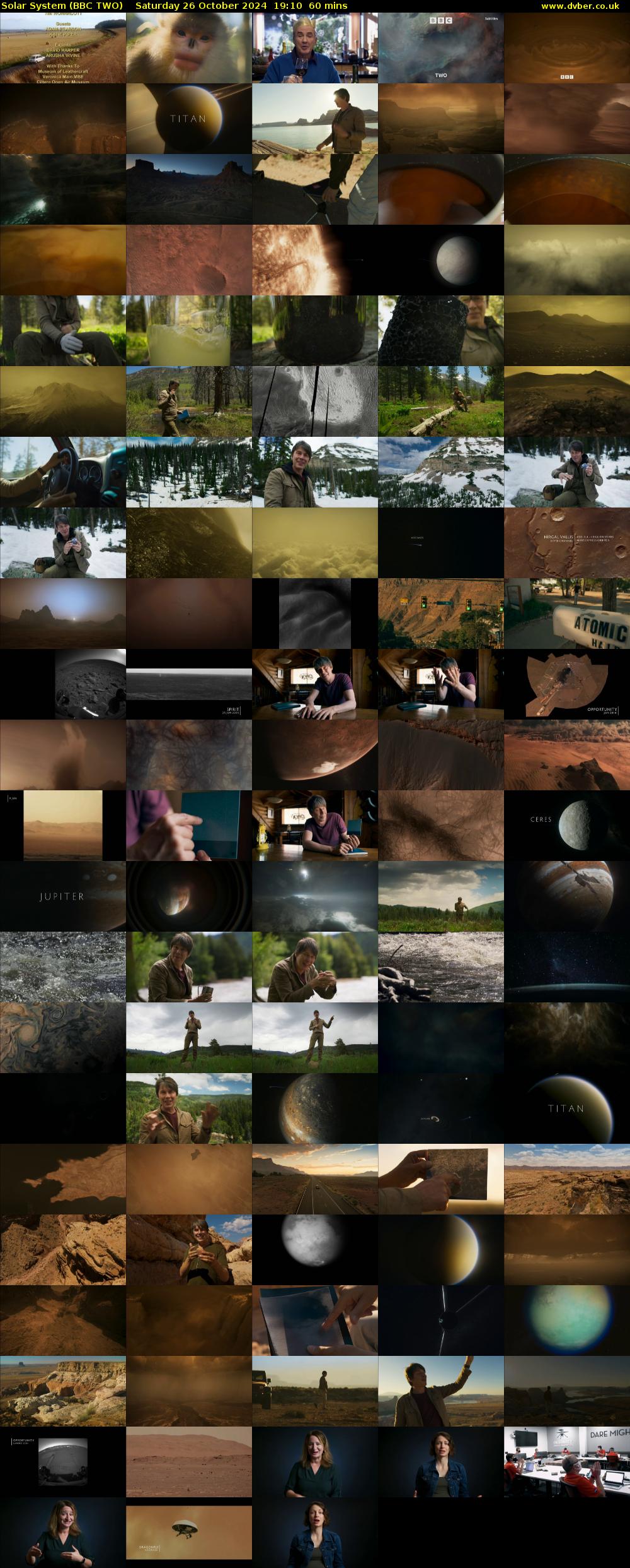 Solar System (BBC TWO) Saturday 26 October 2024 19:10 - 20:10