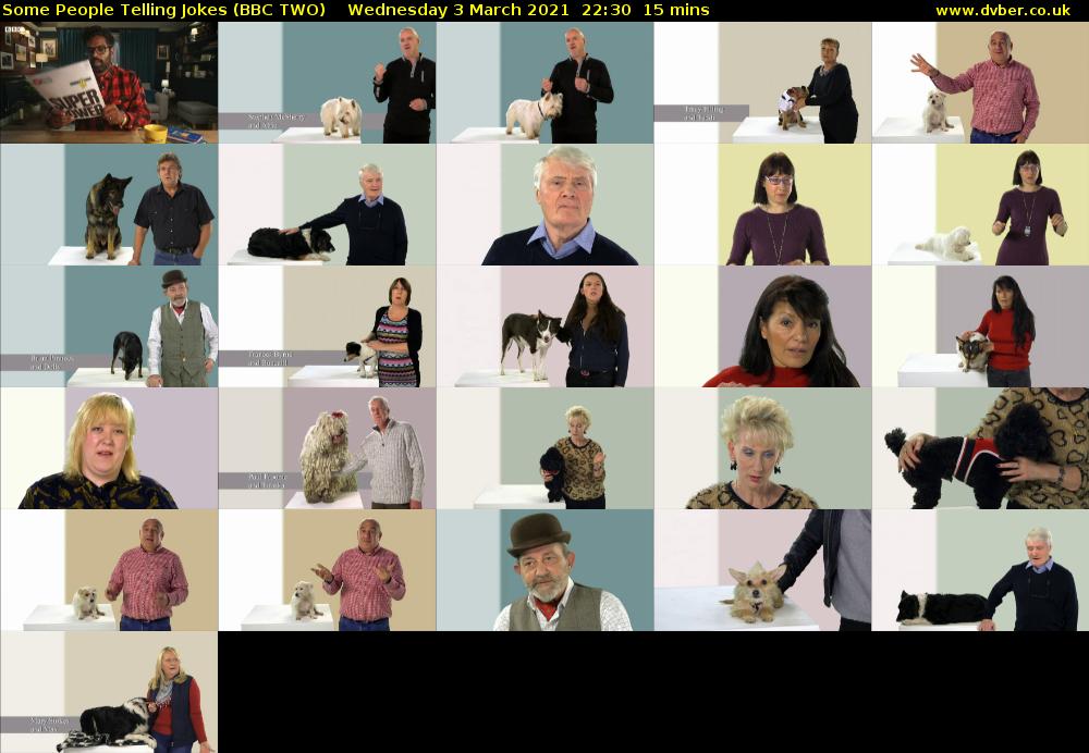 Some People Telling Jokes (BBC TWO) Wednesday 3 March 2021 22:30 - 22:45