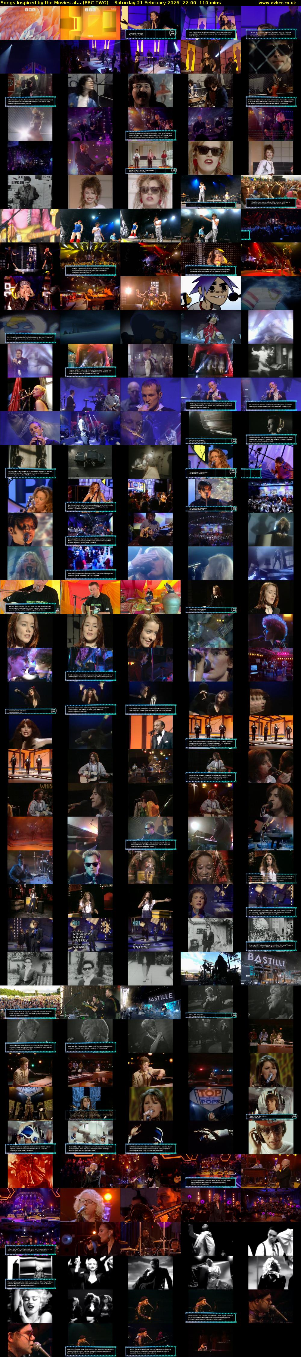 Songs Inspired by the Movies at... (BBC TWO) Saturday 21 February 2026 22:00 - 23:50