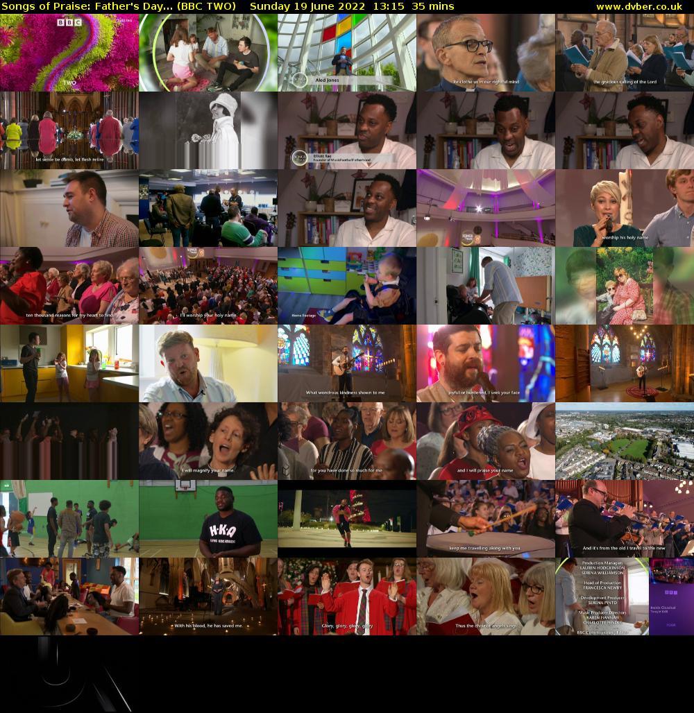 Songs of Praise: Father's Day... (BBC TWO) Sunday 19 June 2022 13:15 - 13:50