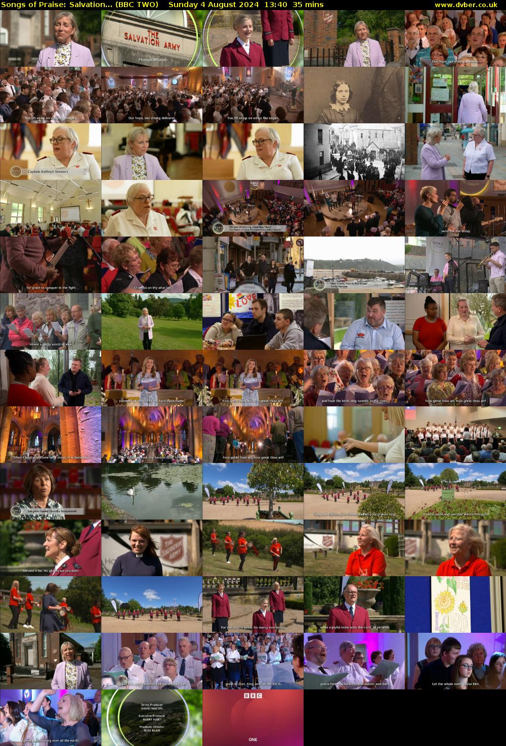 Songs of Praise: Salvation... (BBC TWO) Sunday 4 August 2024 13:40 - 14:15