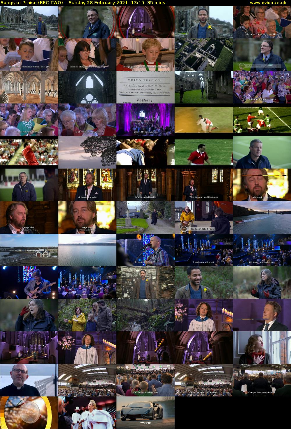 Songs of Praise (BBC TWO) Sunday 28 February 2021 13:15 - 13:50