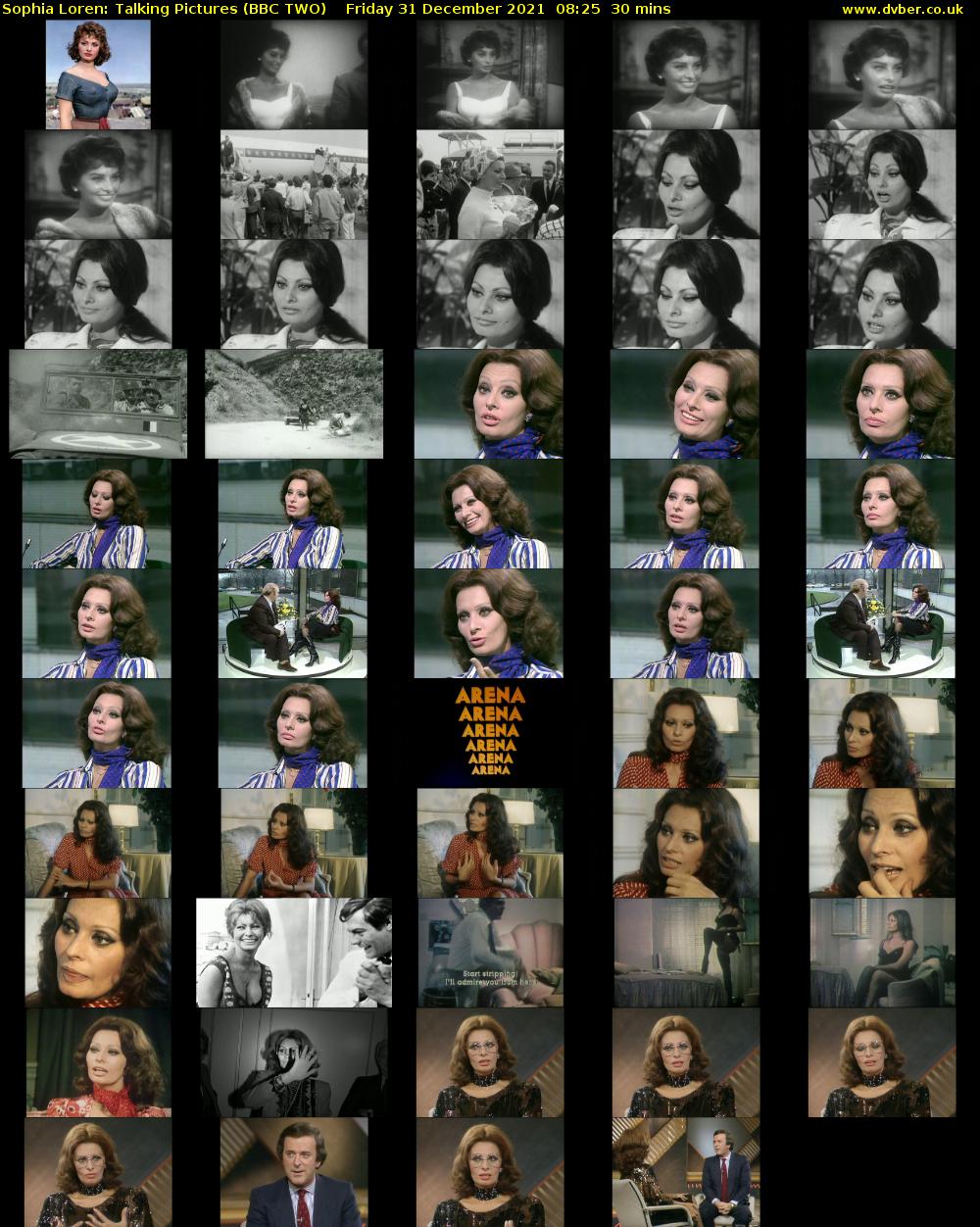 Sophia Loren: Talking Pictures (BBC TWO) Friday 31 December 2021 08:25 - 08:55