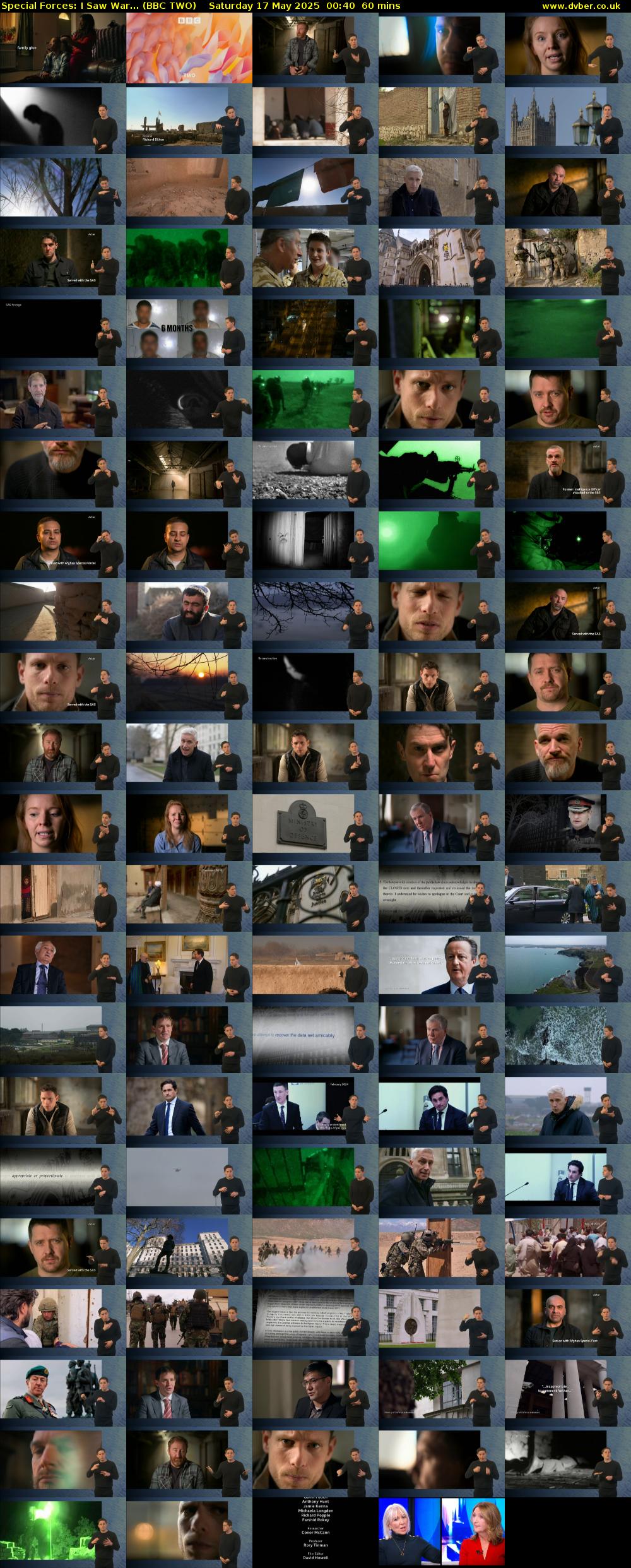 Special Forces: I Saw War... (BBC TWO) Saturday 17 May 2025 00:40 - 01:40
