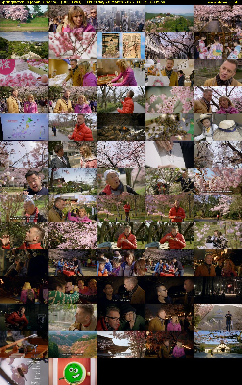 Springwatch in Japan: Cherry... (BBC TWO) Thursday 20 March 2025 16:15 - 17:15