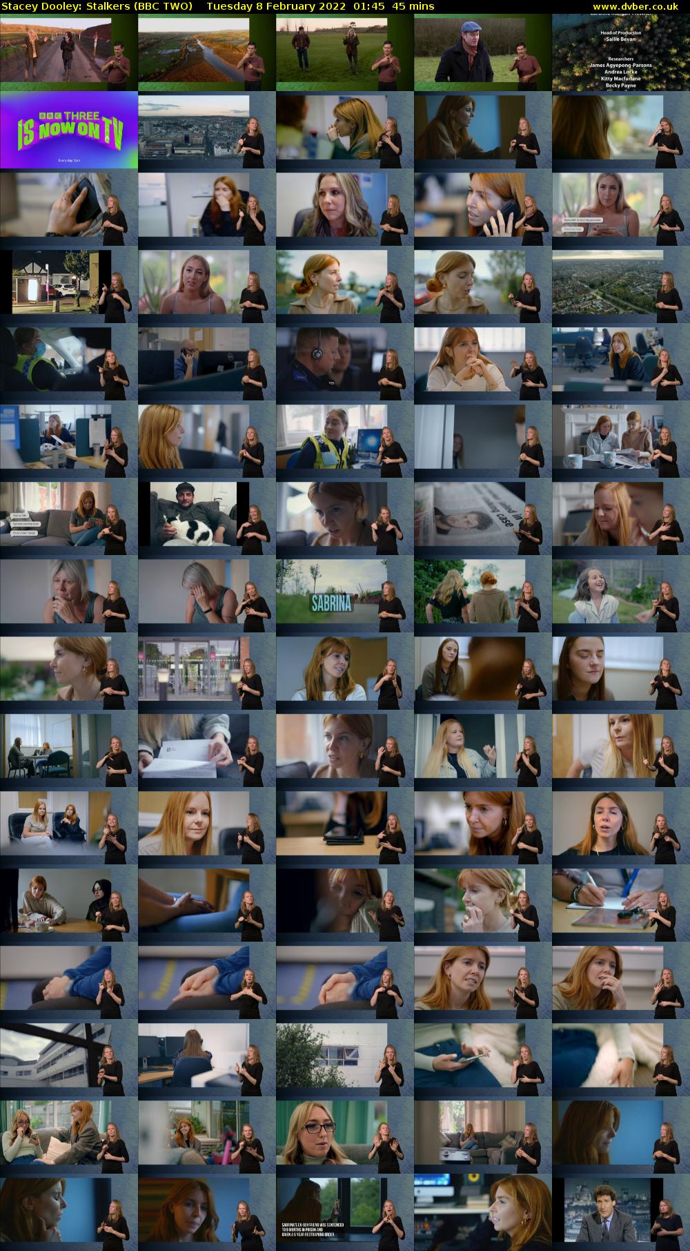 Stacey Dooley: Stalkers (BBC TWO) Tuesday 8 February 2022 01:45 - 02:30