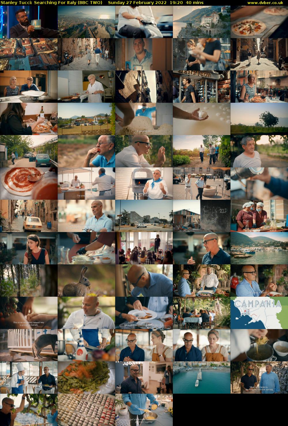 Stanley Tucci: Searching For Italy (BBC TWO) Sunday 27 February 2022 19:20 - 20:00