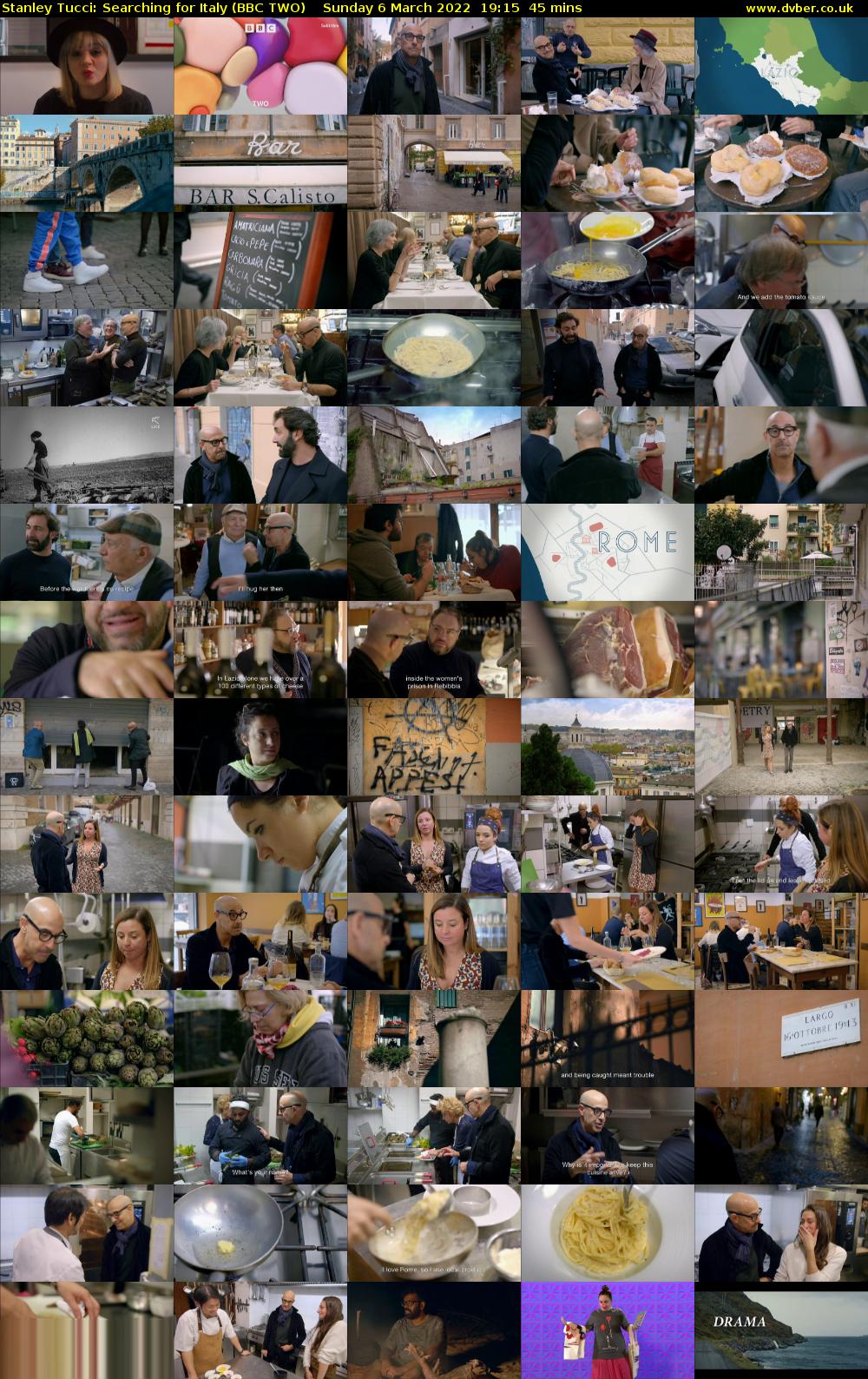 Stanley Tucci: Searching For Italy (BBC TWO) Sunday 6 March 2022 19:15 - 20:00