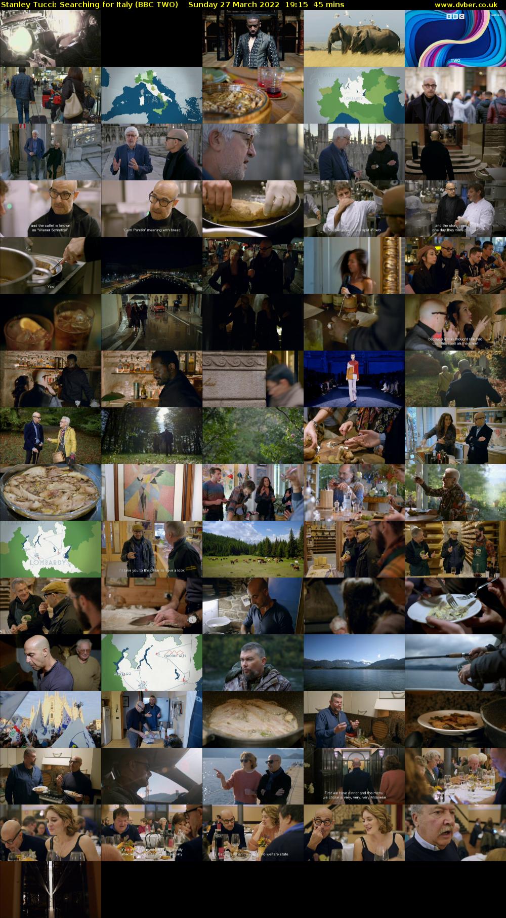 Stanley Tucci: Searching For Italy (BBC TWO) Sunday 27 March 2022 19:15 - 20:00