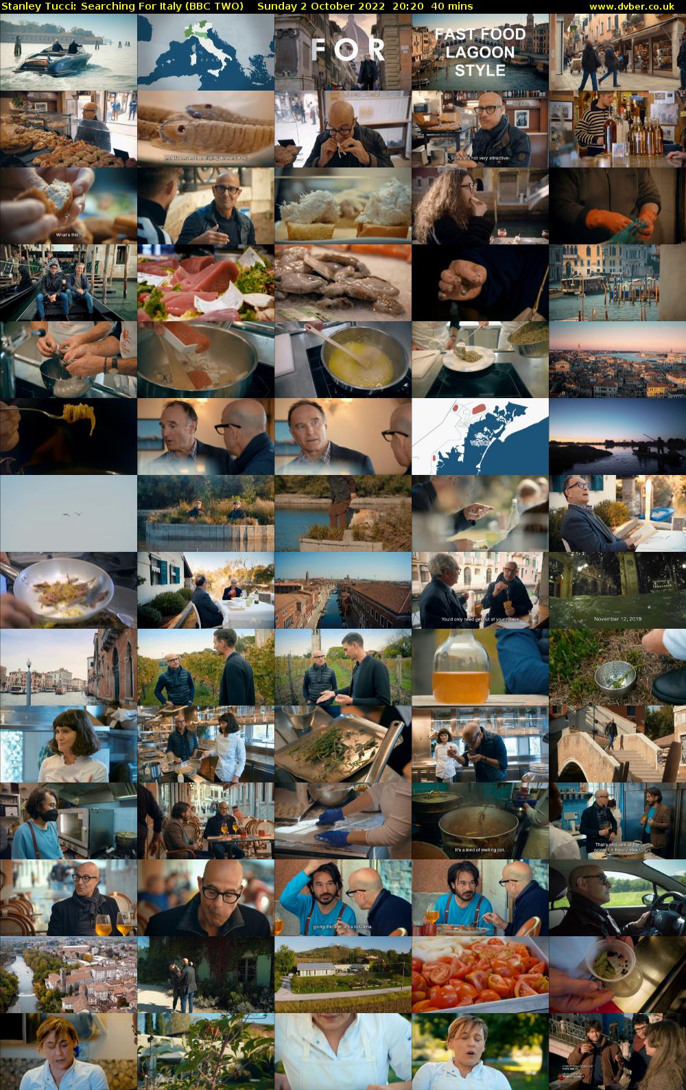 Stanley Tucci: Searching For Italy (BBC TWO) Sunday 2 October 2022 20:20 - 21:00