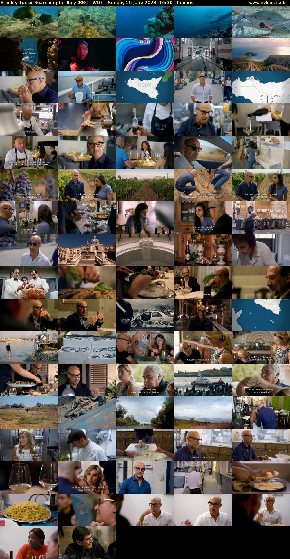 Stanley Tucci: Searching For Italy (BBC TWO) Sunday 25 June 2023 16:30 - 17:15