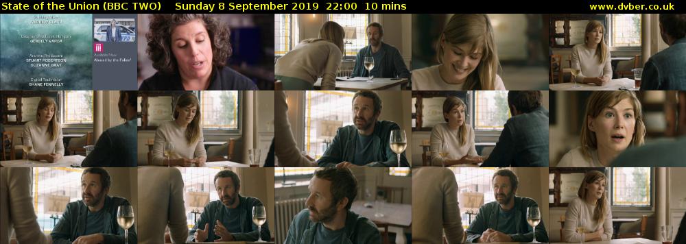 State of the Union (BBC TWO) Sunday 8 September 2019 22:00 - 22:10