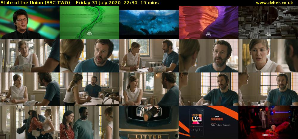 State of the Union (BBC TWO) Friday 31 July 2020 22:30 - 22:45