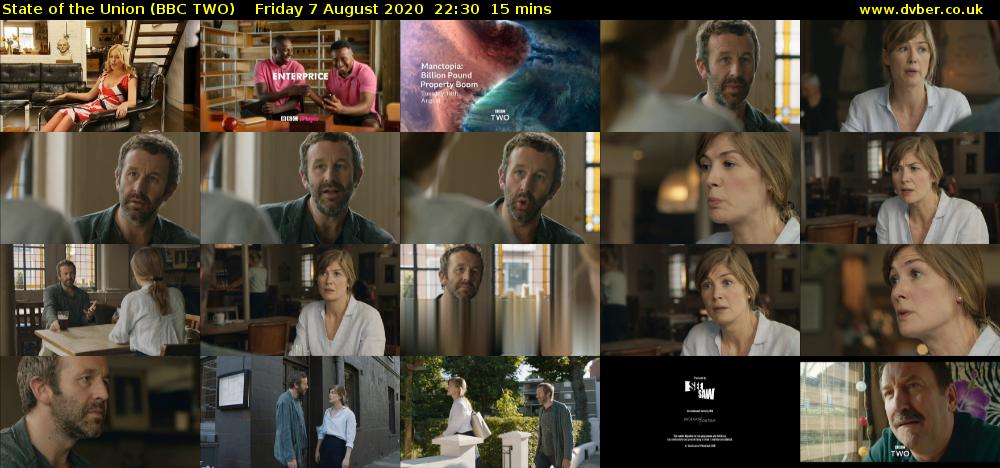 State of the Union (BBC TWO) Friday 7 August 2020 22:30 - 22:45