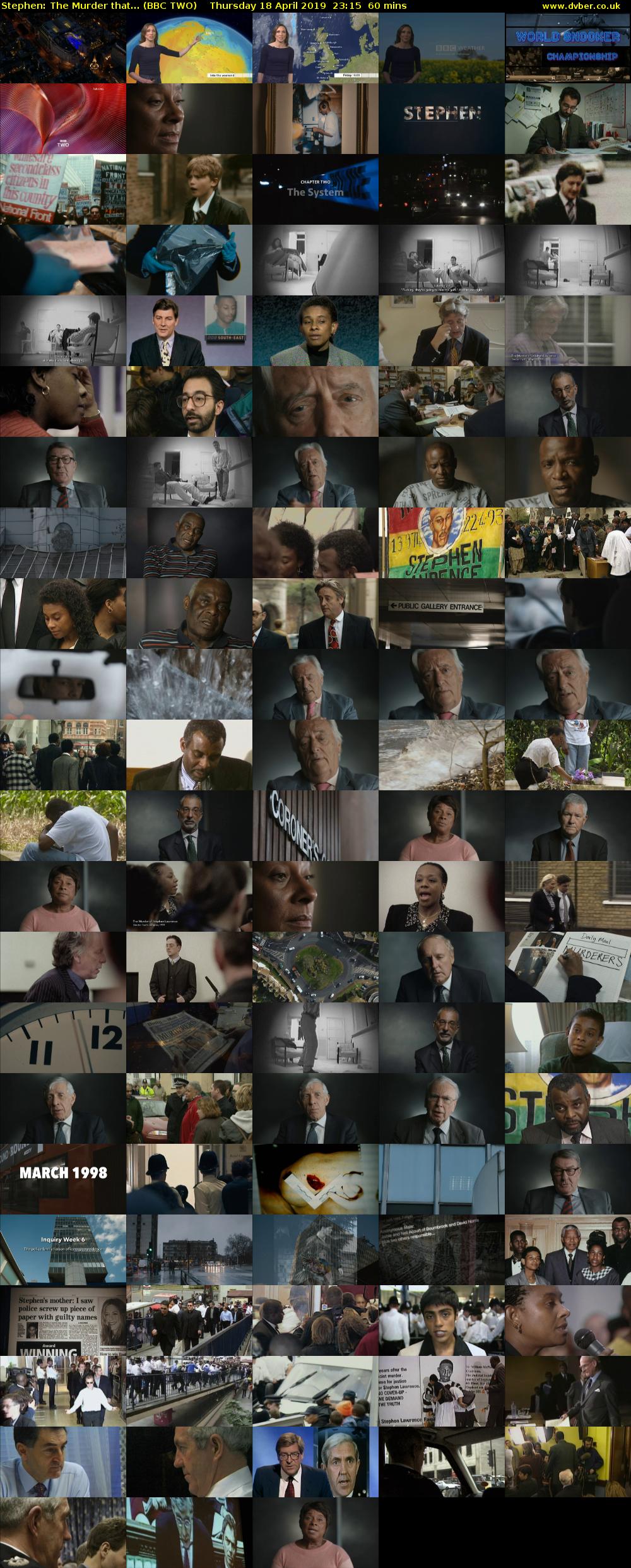 Stephen: The Murder that... (BBC TWO) Thursday 18 April 2019 23:15 - 00:15
