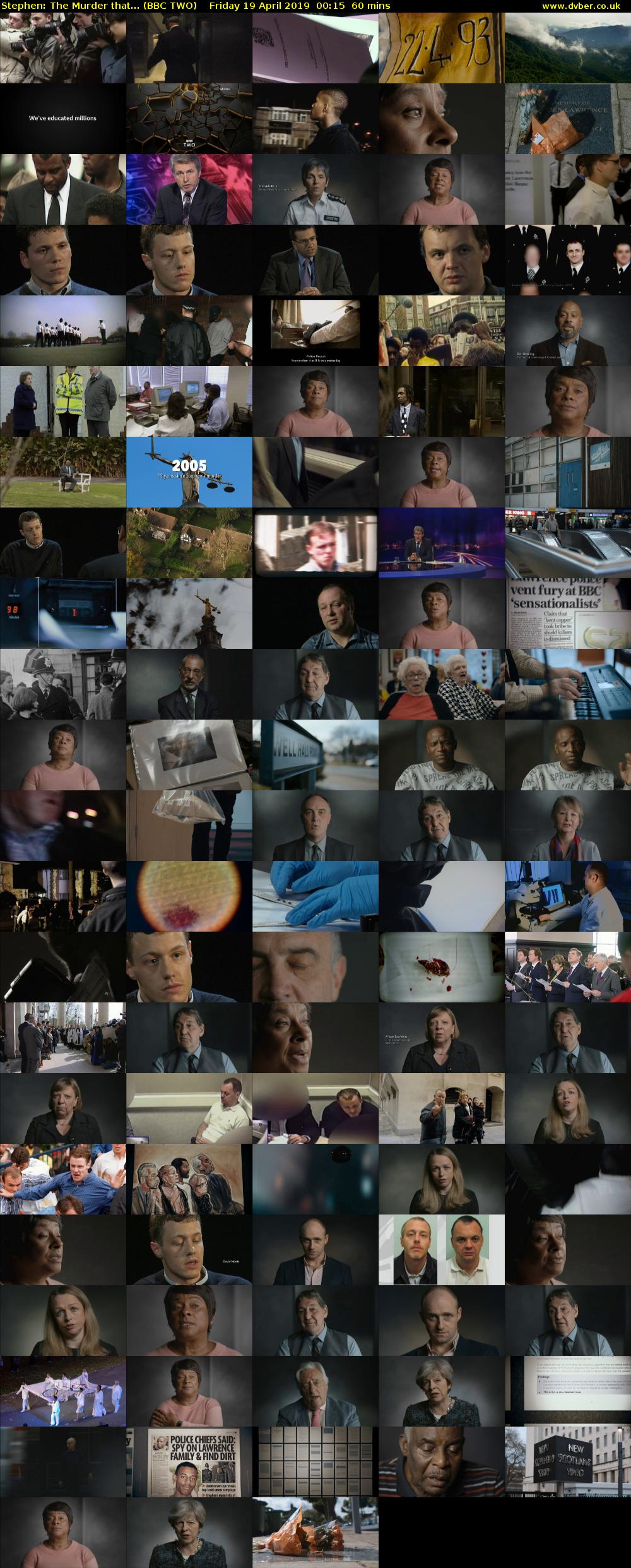 Stephen: The Murder that... (BBC TWO) Friday 19 April 2019 00:15 - 01:15